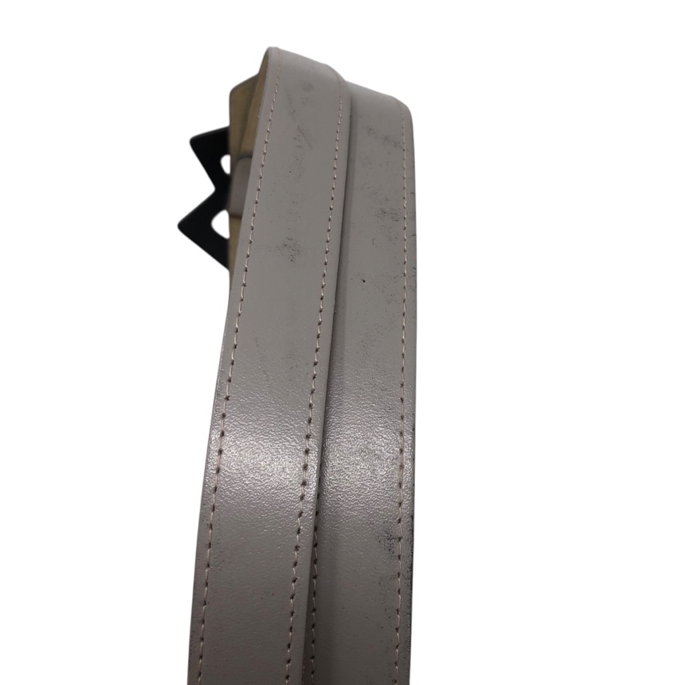 Lucia Double Leather Belt with Double Diamond Shaped Buckle‎ S/M - Picture 4 of 6